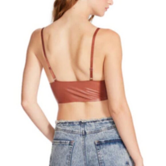Tan Faux Leather Bralette - Picture 2 of 5